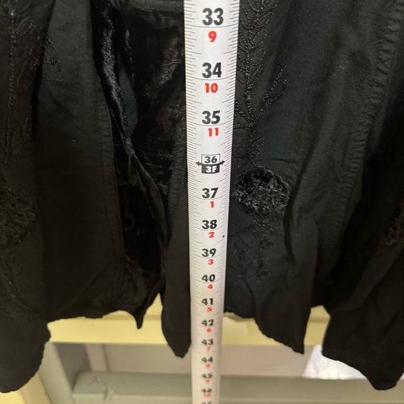 Women’s Vintage 90’s Witchy Velvet Floral Embroidered Button Down Dress 1 Size - Picture 15 of 16